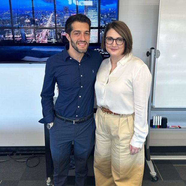 Jordan with a client partner
