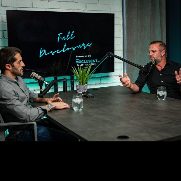 Recording the Full Disclosure podcast, presented by Exclusent